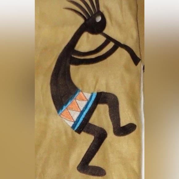 Avanti Southwestern Aztec Arizona Embroidered KOKOPELLI fabric shower Curtain - Picture 3 of 5